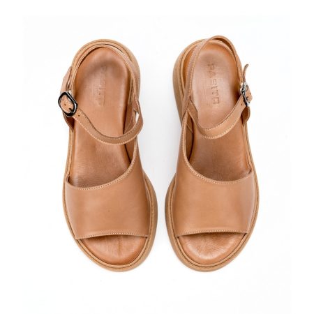 Ženske kožne sandale Pasito-701174 tamno bež ravne - Kupite odmah na Creator.rs -